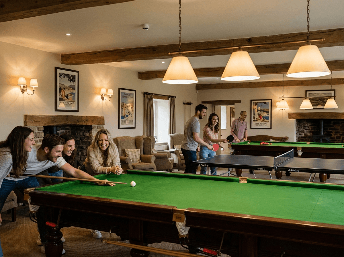 Indoor games at Celebrity Resort day outing