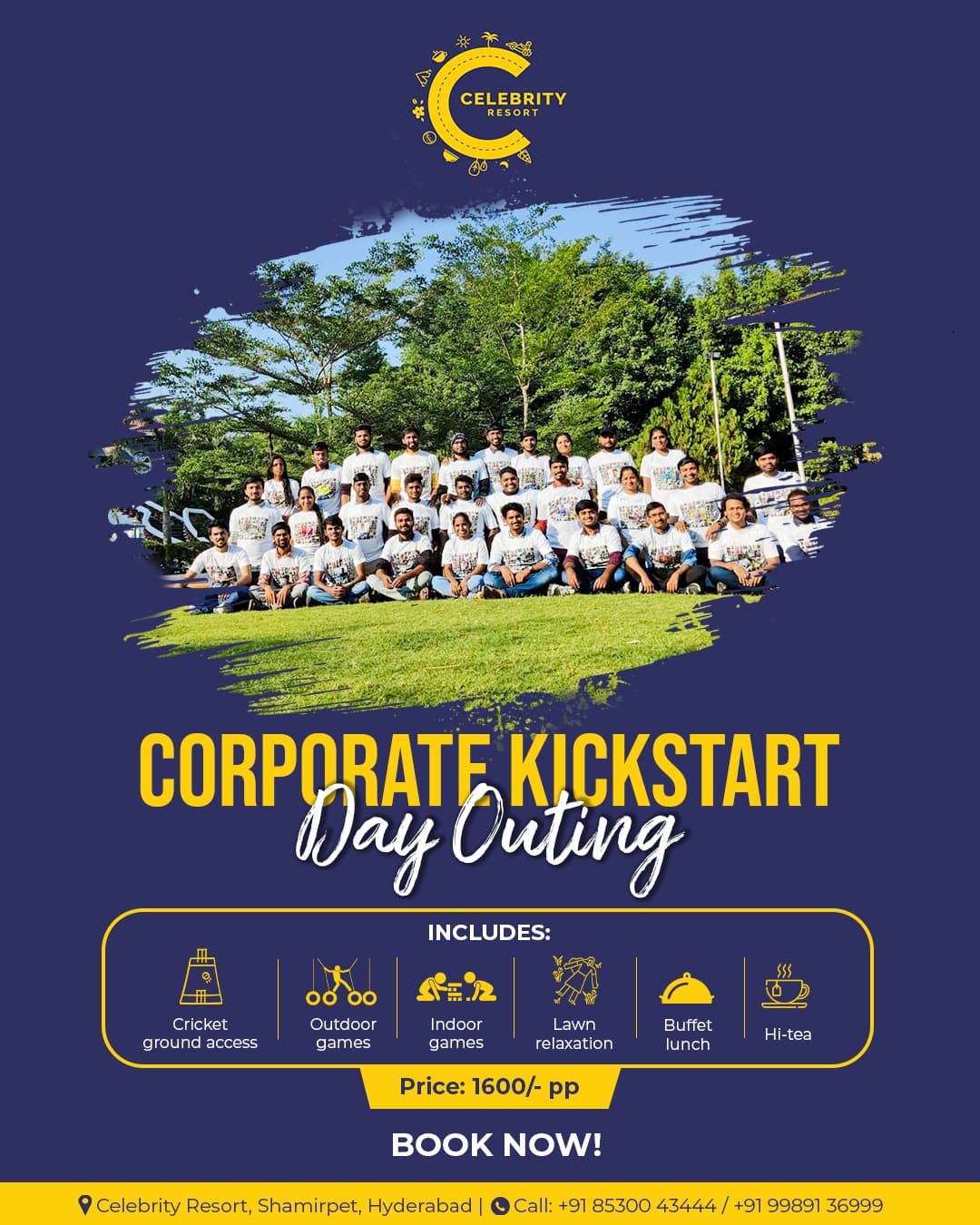 Corporate Kickstart offer at Celebrity Resort Hyderabad