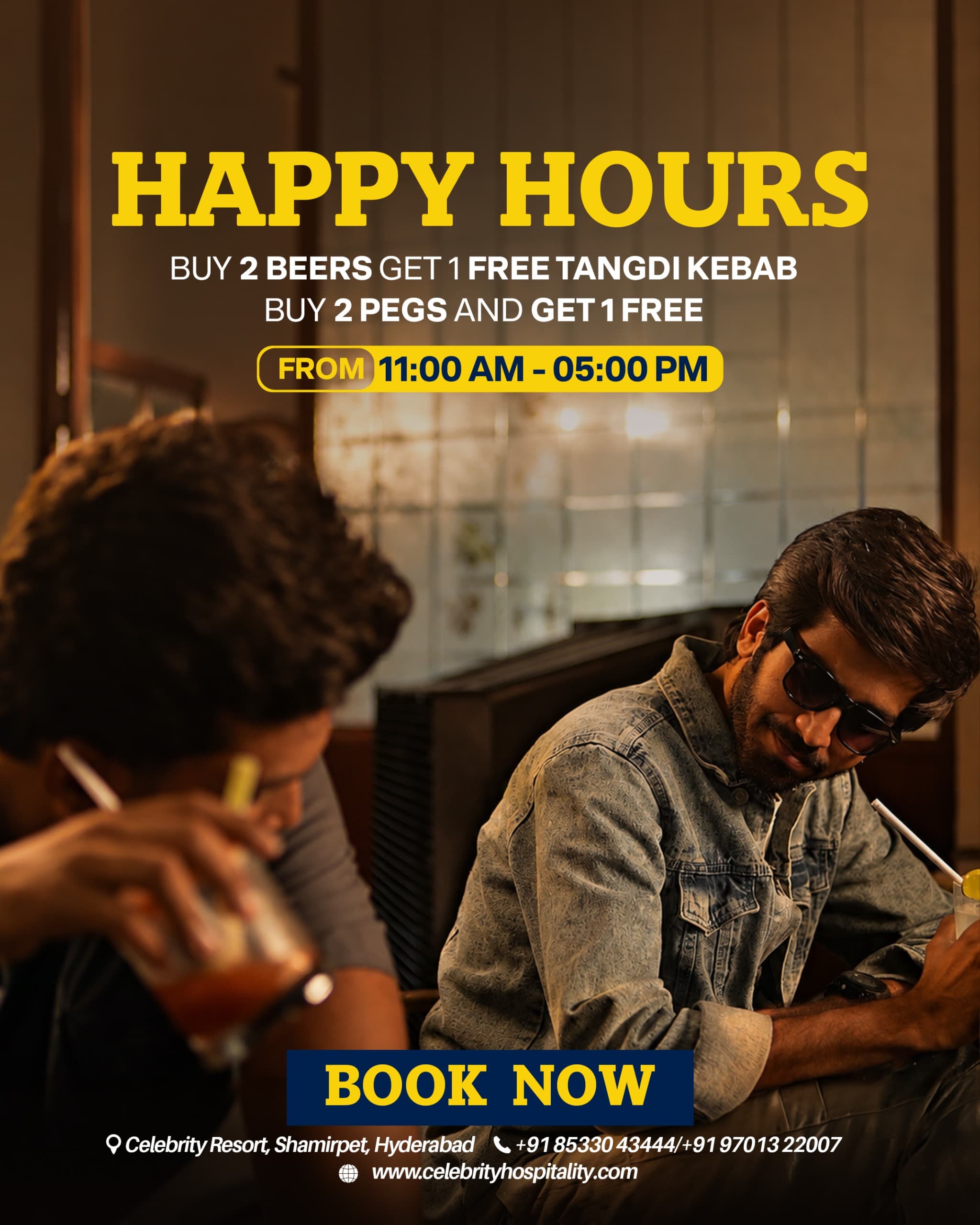 Happy Hours offer at Celebrity Resort Hyderabad