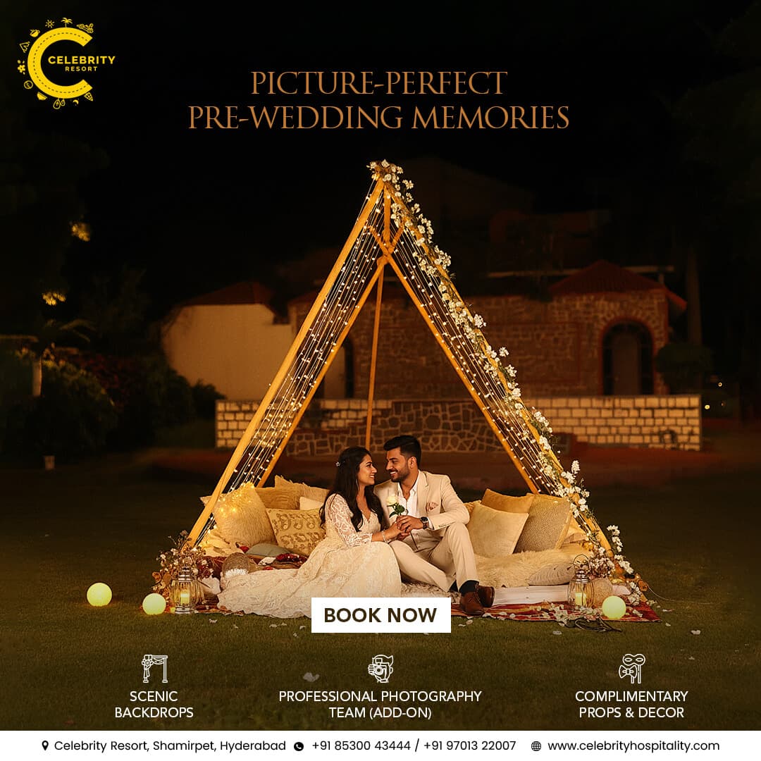 Picture-Perfect Pre-Wedding offer at Celebrity Resort Hyderabad