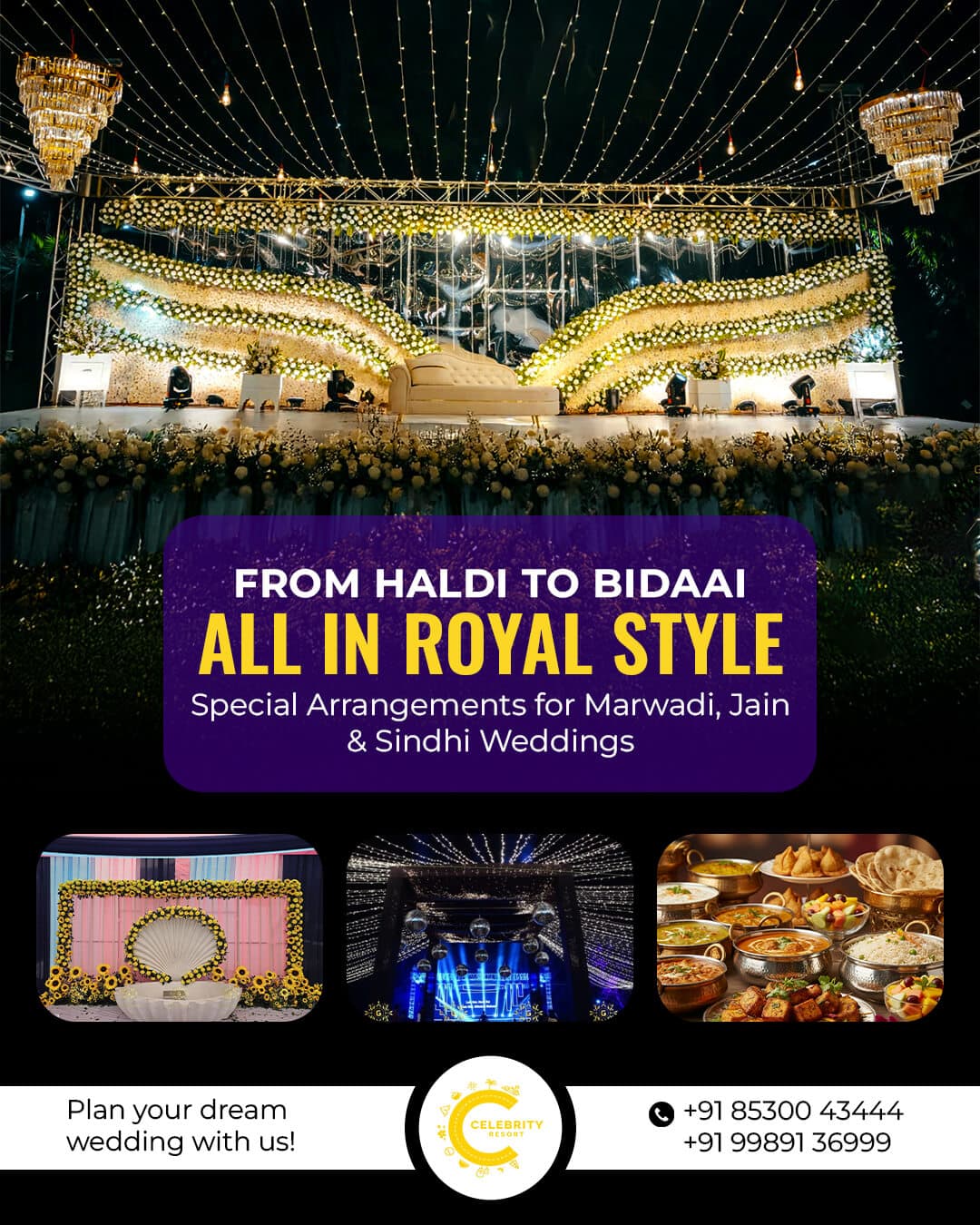 Marwadi, Jain & Sindhi Weddings offer at Celebrity Resort Hyderabad