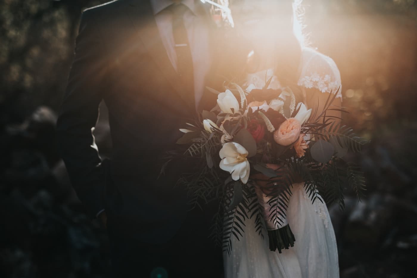 The couple, golden hour